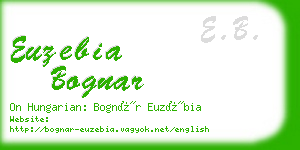 euzebia bognar business card